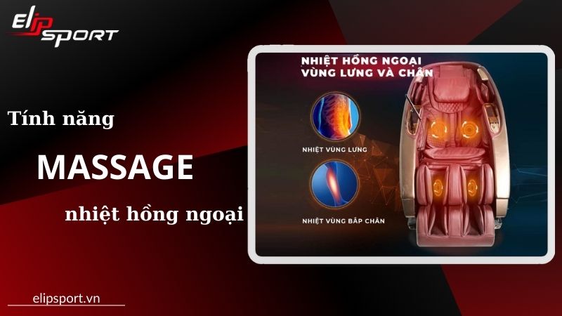 Massage nhiệt hồng ngoại giúp tăng cường quá trình lưu thông khí huyết