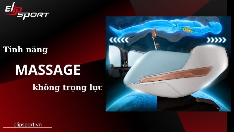 Chế độ massage không trọng lực giúp máu lưu thông và giảm áp lực lên cột sống