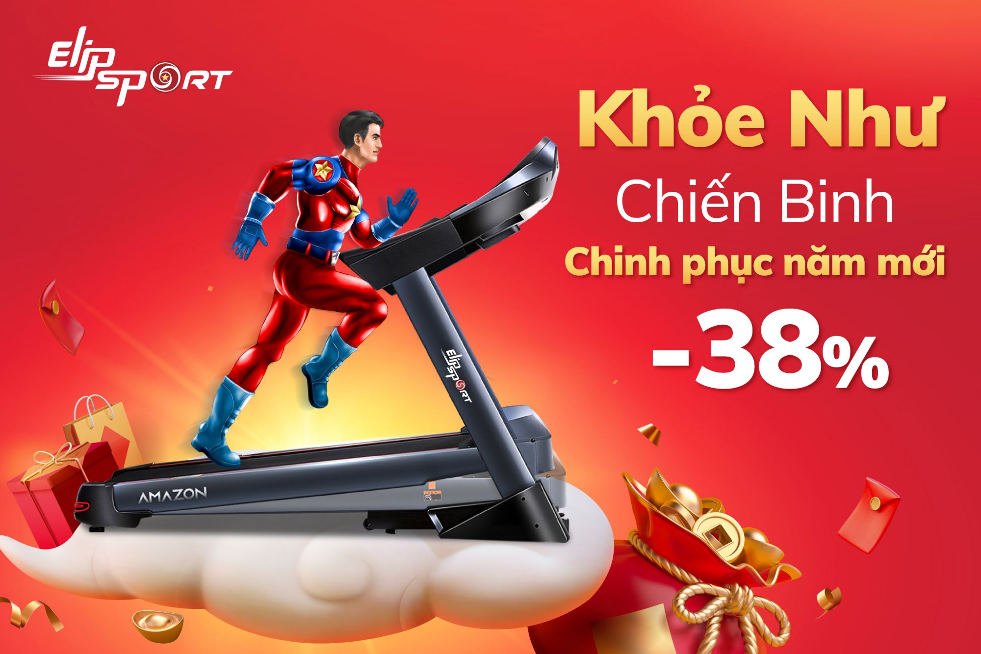 Diệt mỡ với m&aacute;y chạy bộ ELIP