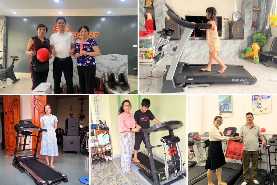 khách hàng mua máy chạy bộ ở bình tân