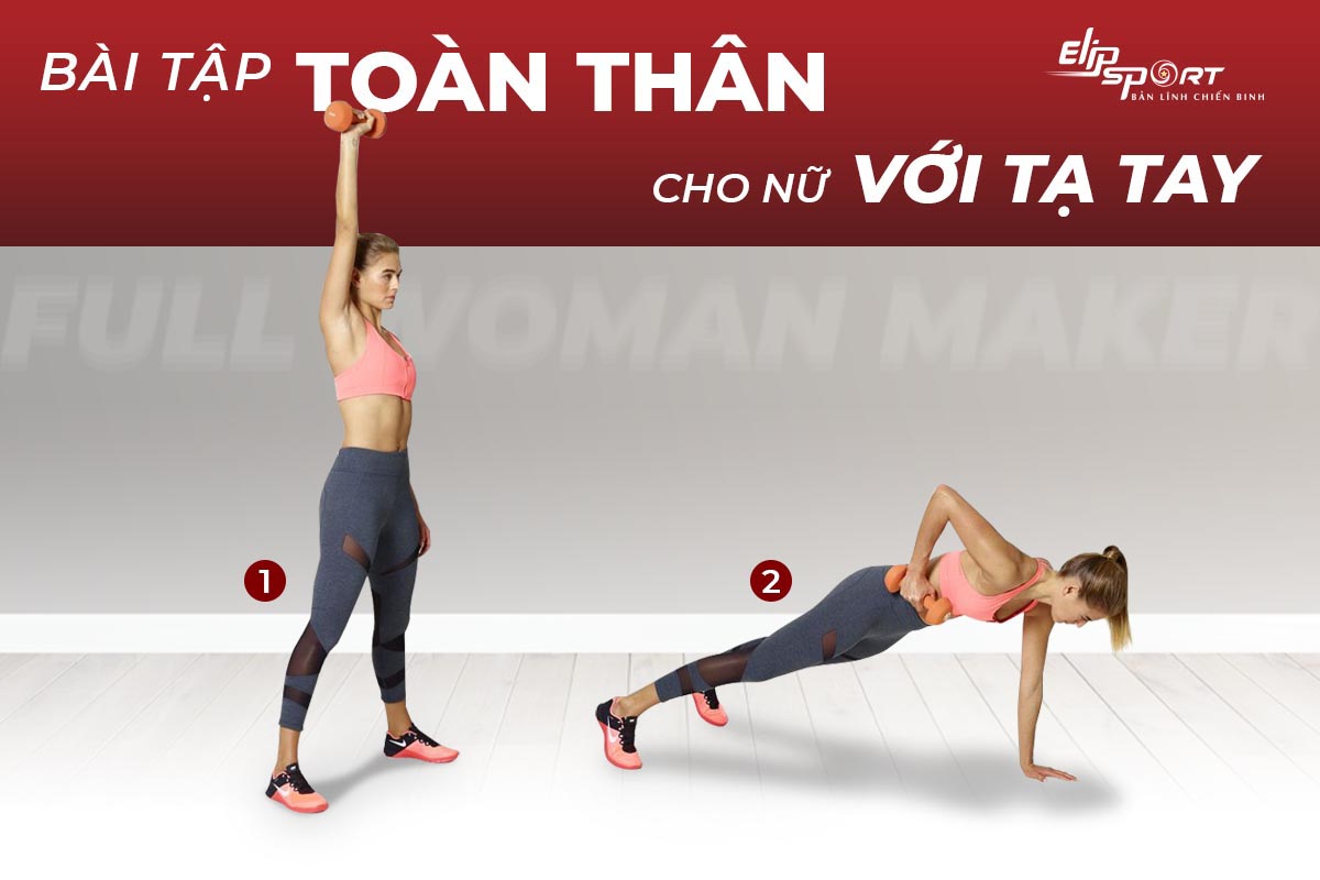 b&agrave;i tập với tạ tay cho nữ