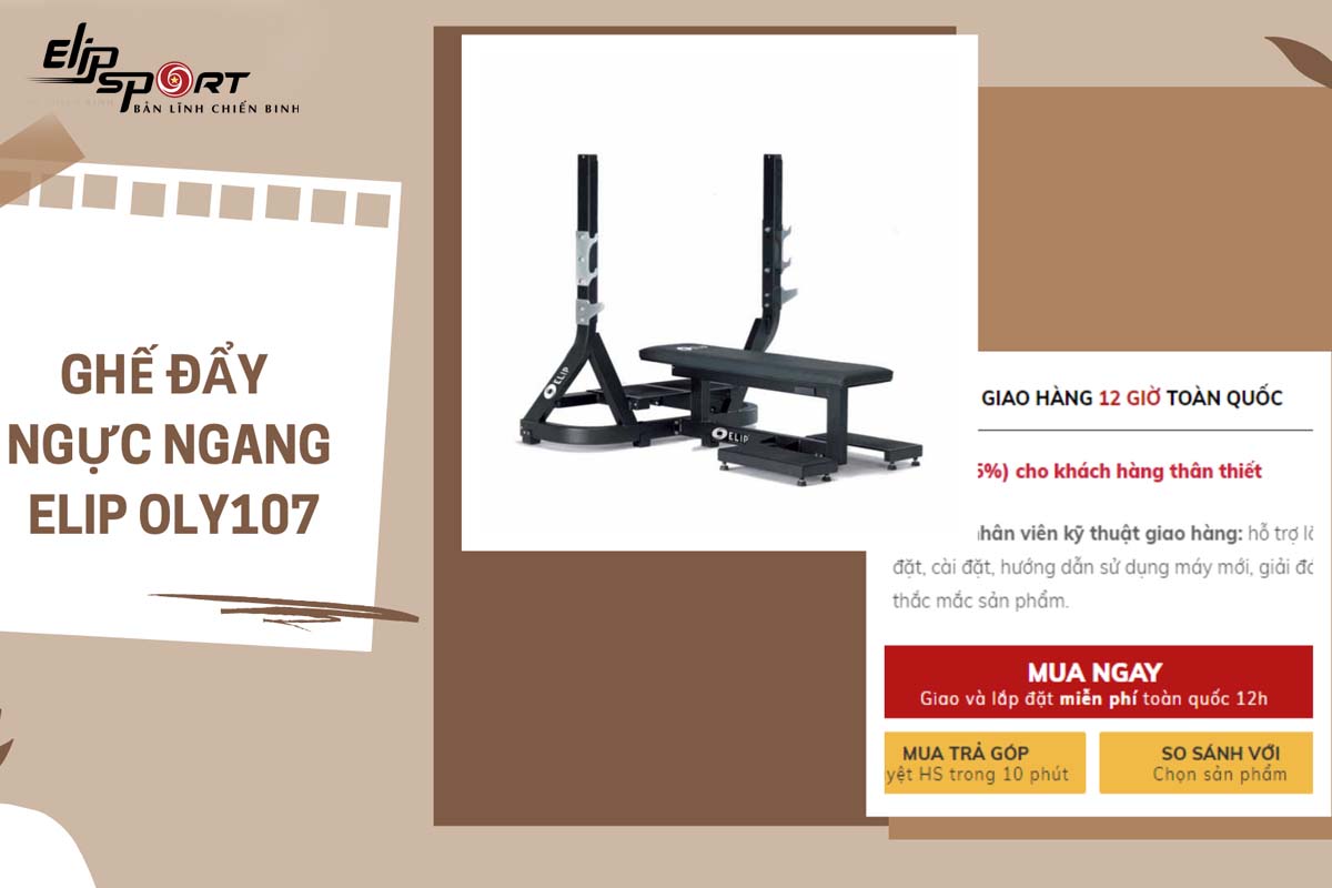 Ghế tập tạ nằm ELIP OLY107