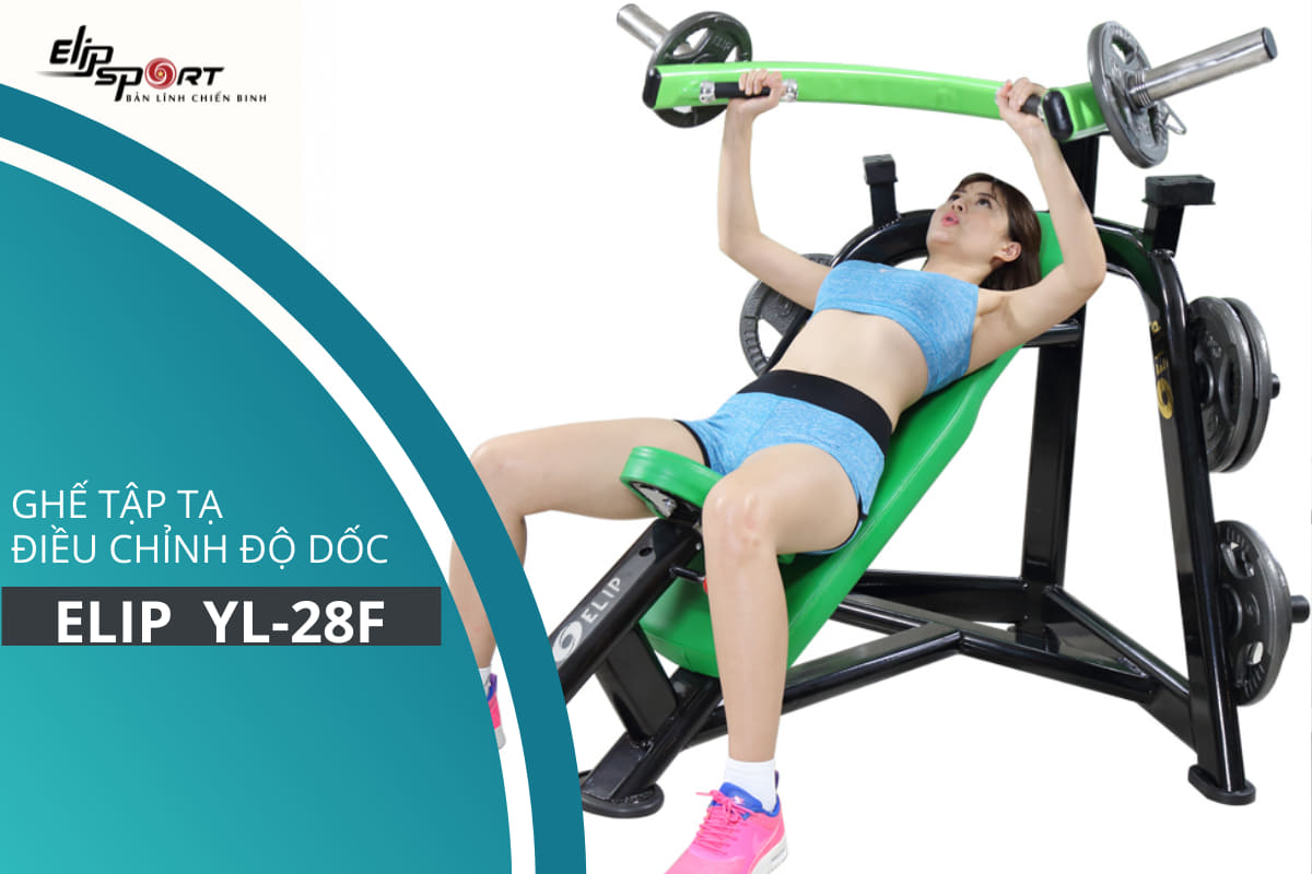 Ghế tập tạ điều chỉnh độ dốc l&ecirc;n tr&ecirc;n ELIP YL-28F