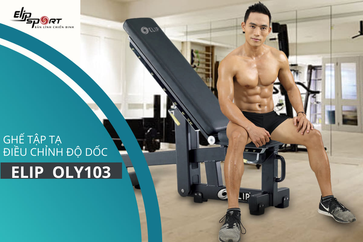 ghế tập tạ điều chỉnh độ dốc ELIP OLY103