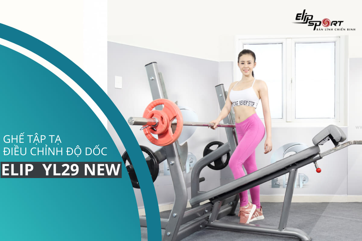 Ghế tập tạ điều chỉnh độ dốc xuống ELIP YL29 New
