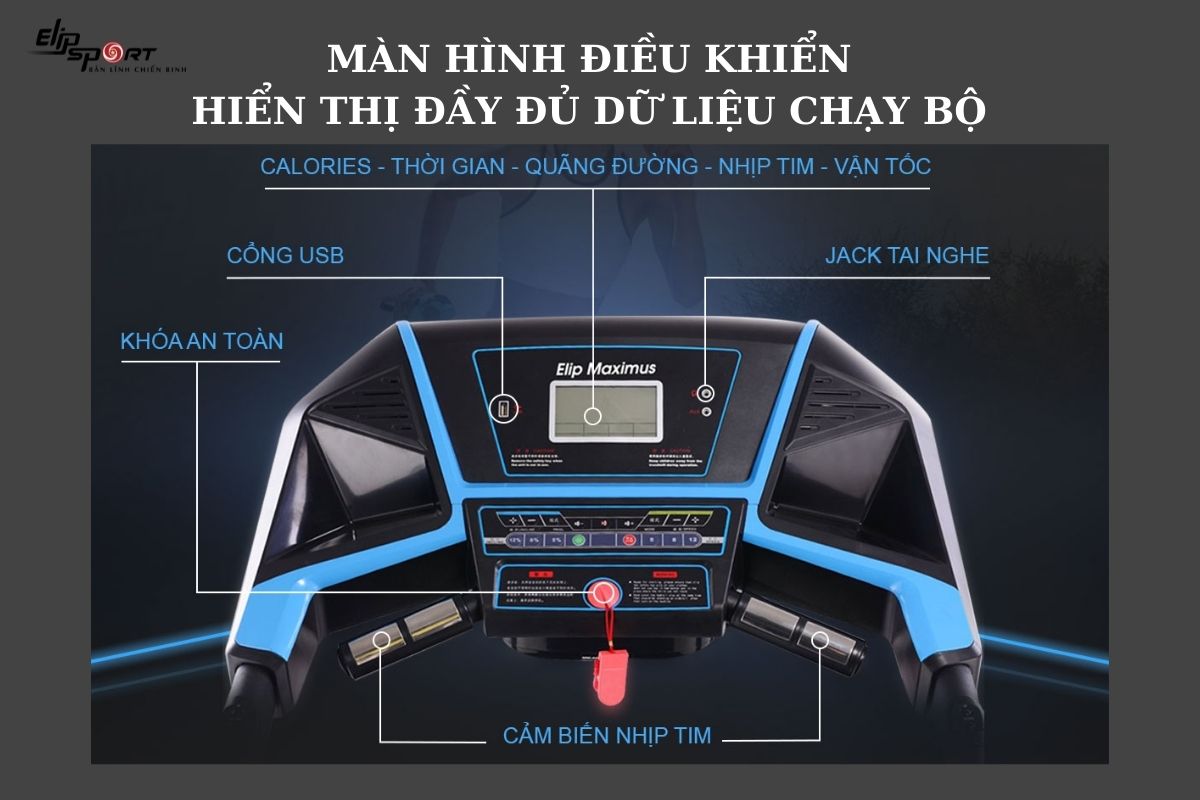 hướng dẫn sử dụng máy chạy bộ ELIP Maximus