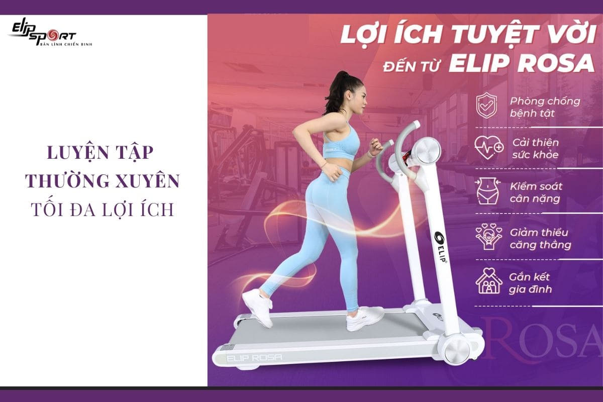 hướng dẫn sử dụng máy chạy bộ Elip Rosa