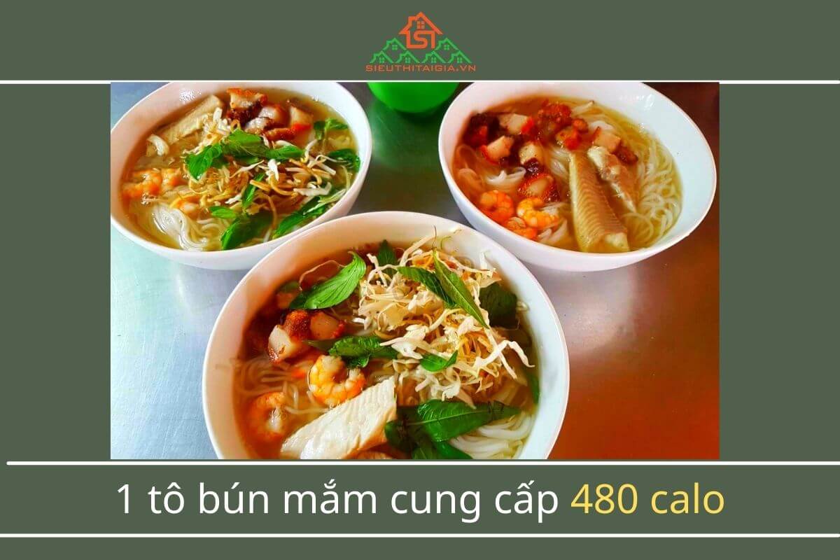 b&uacute;n mắm bao nhi&ecirc;u calo