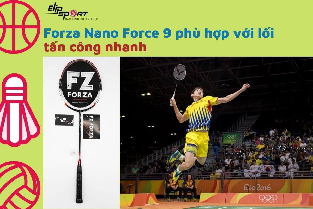 vợt cầu l&ocirc;ng Forza Nano Force 9