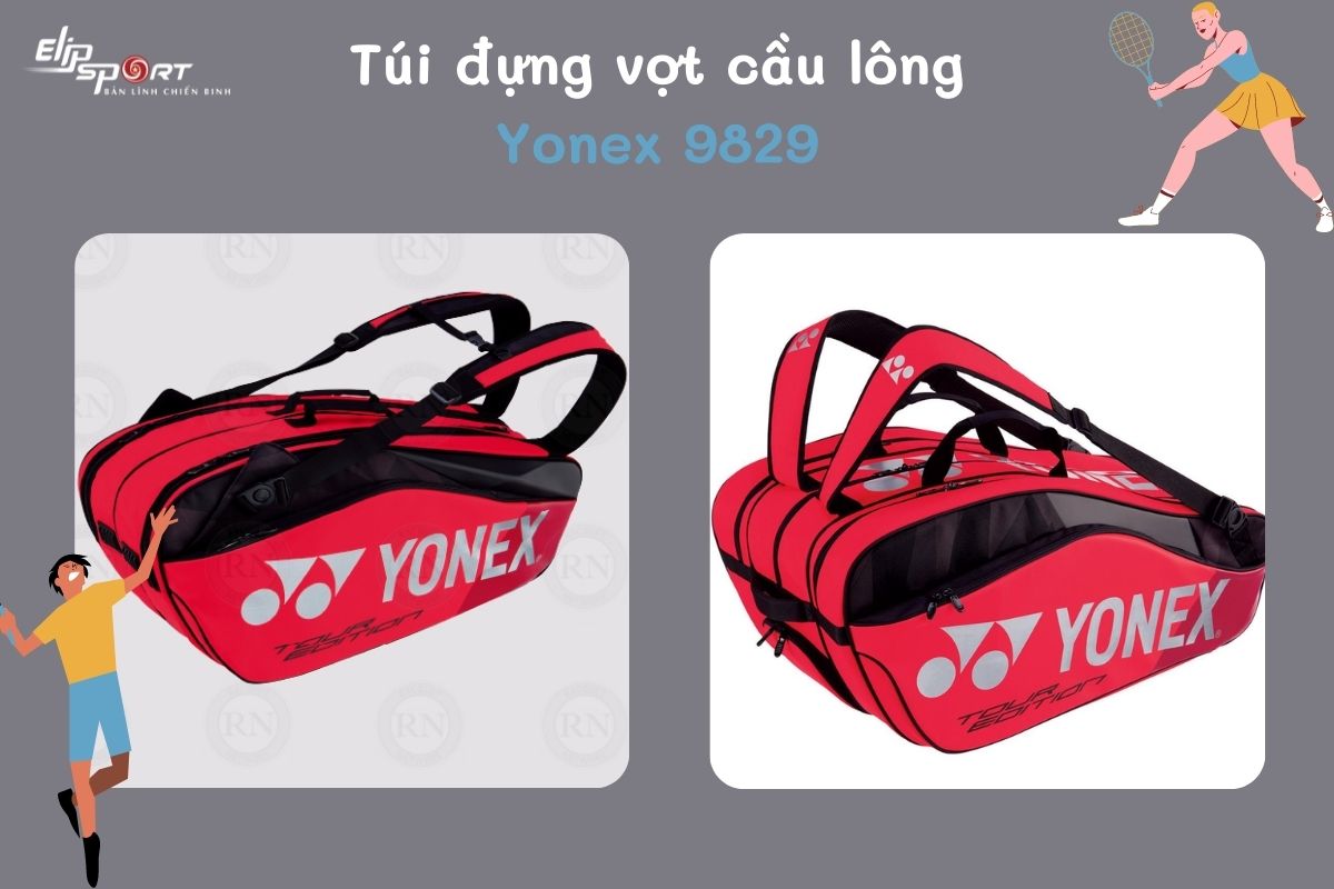 T&uacute;i đựng vợt cầu l&ocirc;ng Yonex 9829 9 t&uacute;i