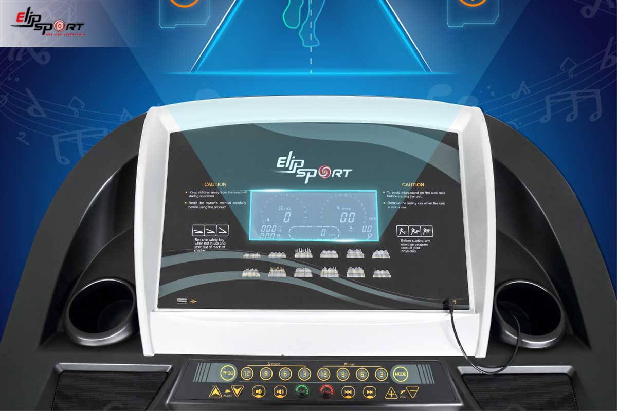 Jack cắm MP3 trên máy chạy bộ