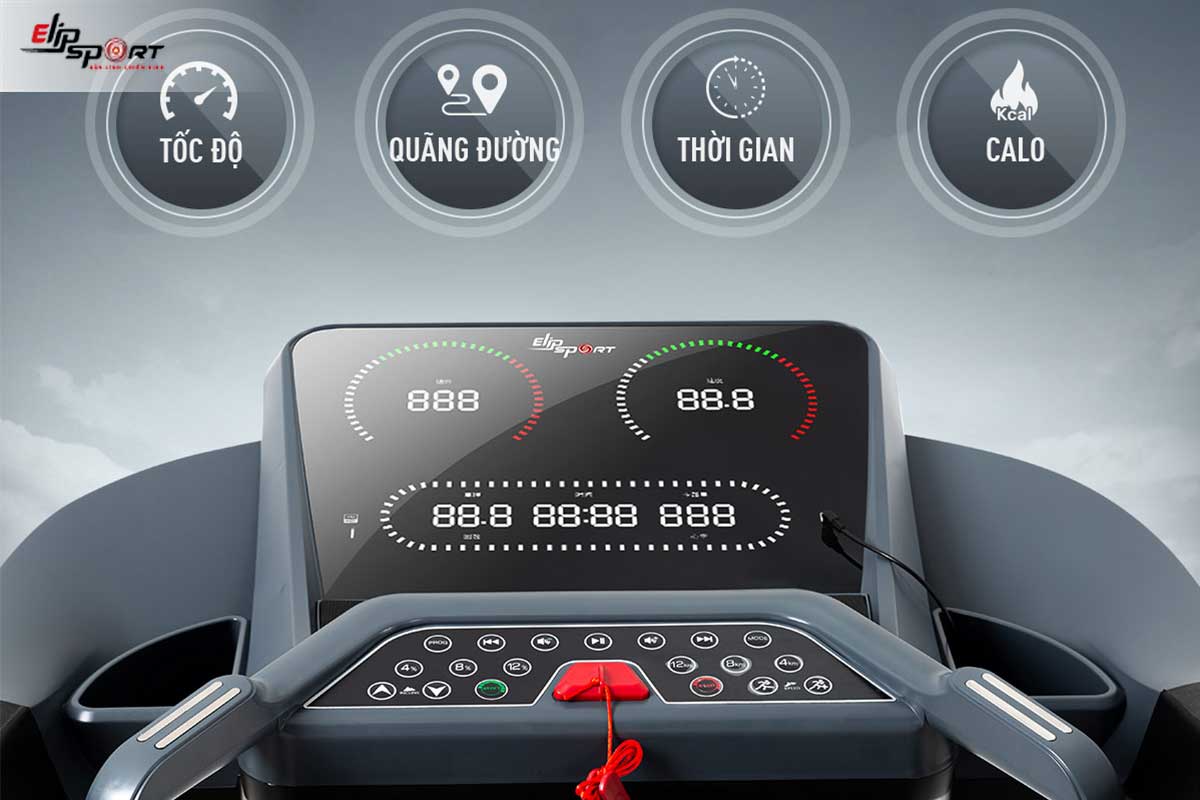 Jack cắm MP3 trên máy chạy bộ