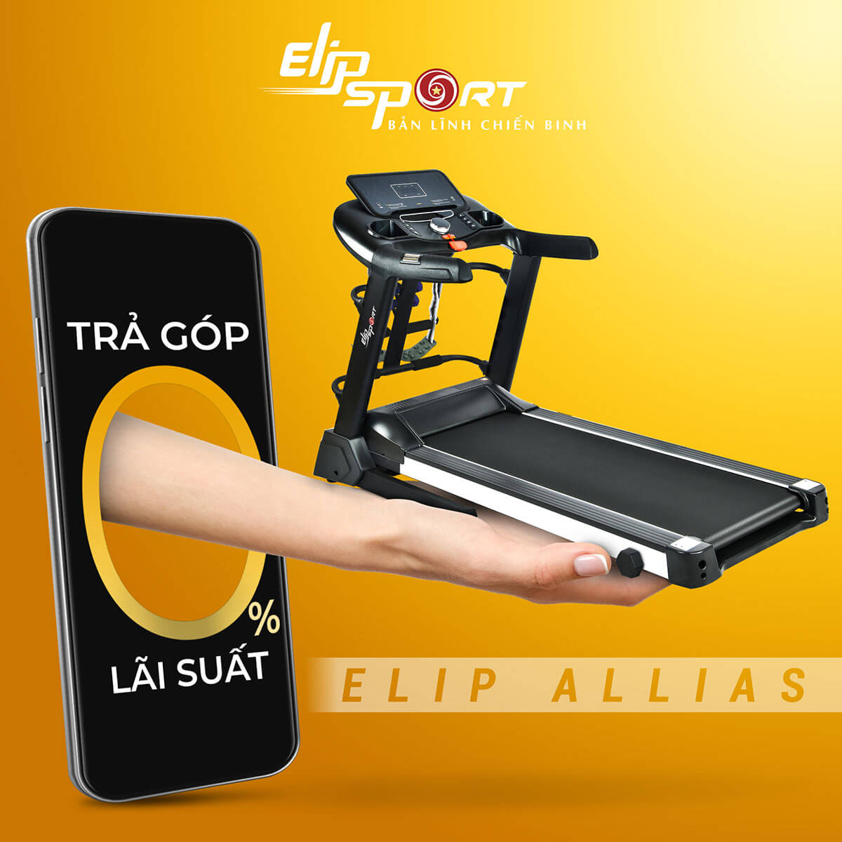 máy chạy bộ Elip Allias