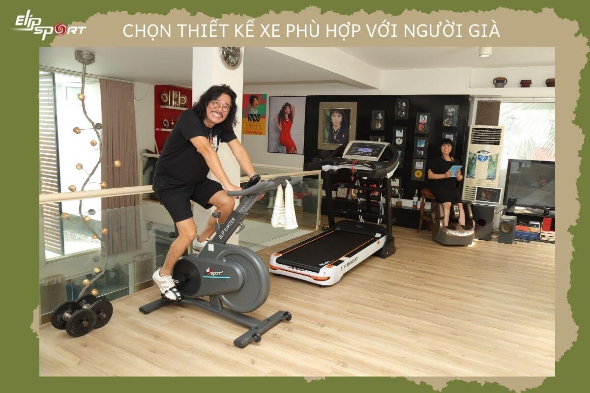 chọn xe đạp tập cho người gi&agrave;