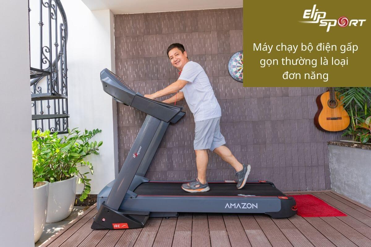 cách gấp máy chạy bộ