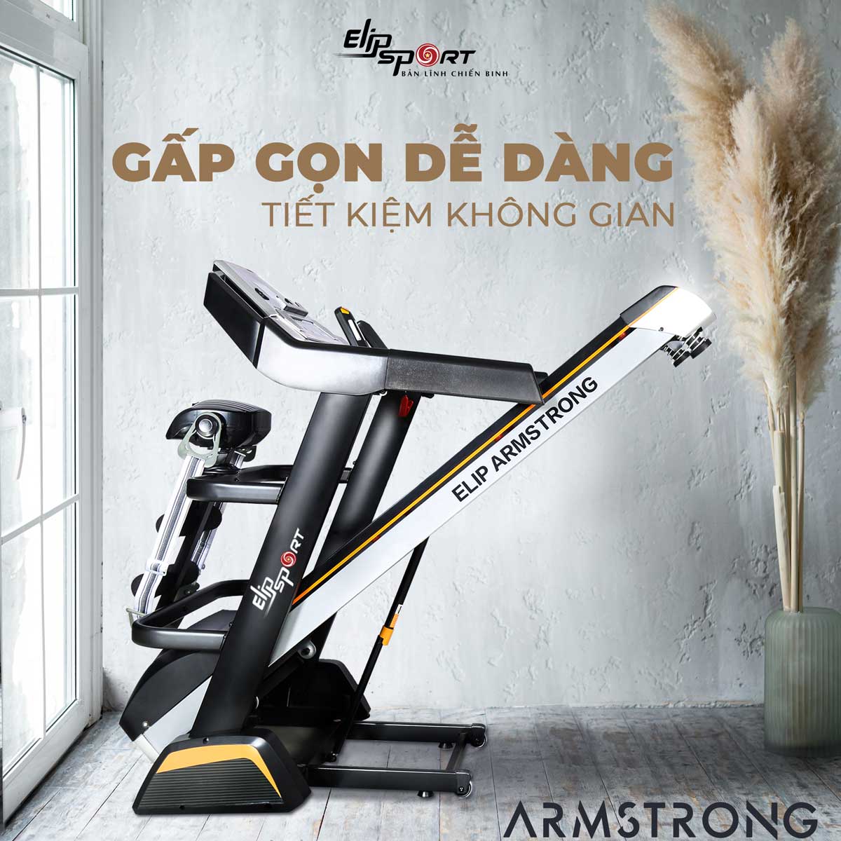 cách gấp máy chạy bộ