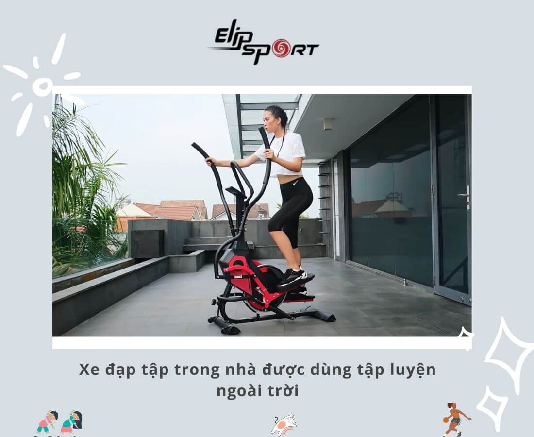 xe đạp tập thể dục ngo&agrave;i trời