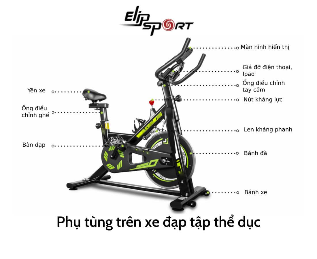 phụ t&ugrave;ng xe đạp tập thể dục
