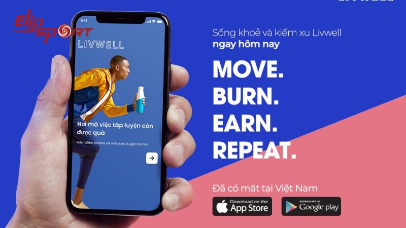 LivWell l&agrave; ứng dụng đếm bước ch&acirc;n kiếm tiền ph&aacute;t triển bởi California Fitness & Yoga