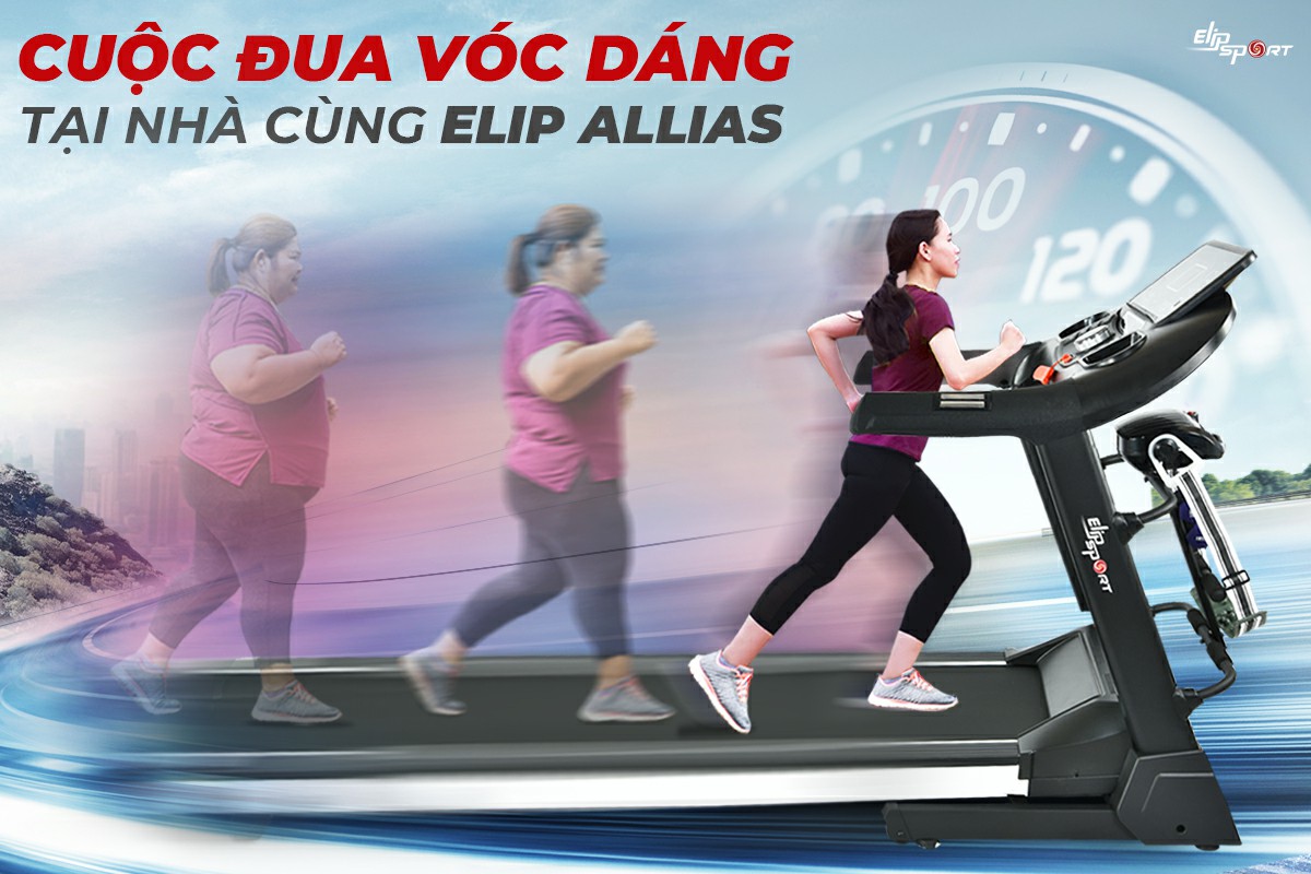 máy chạy bộ giá rẻ nhất elip alilas