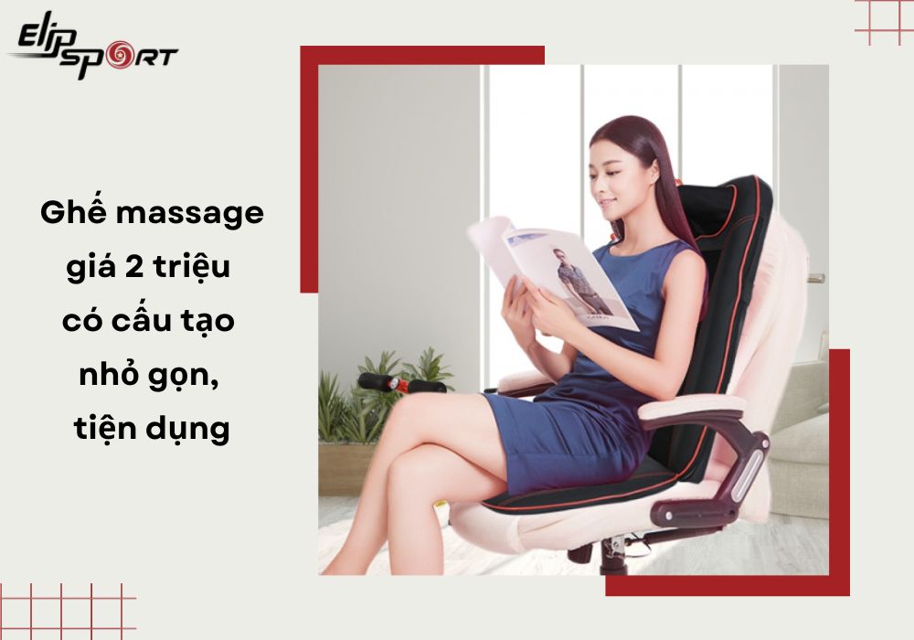 Ghế massage 2 triệu c&oacute; cấu tạo nhỏ gọn, tiện dụng