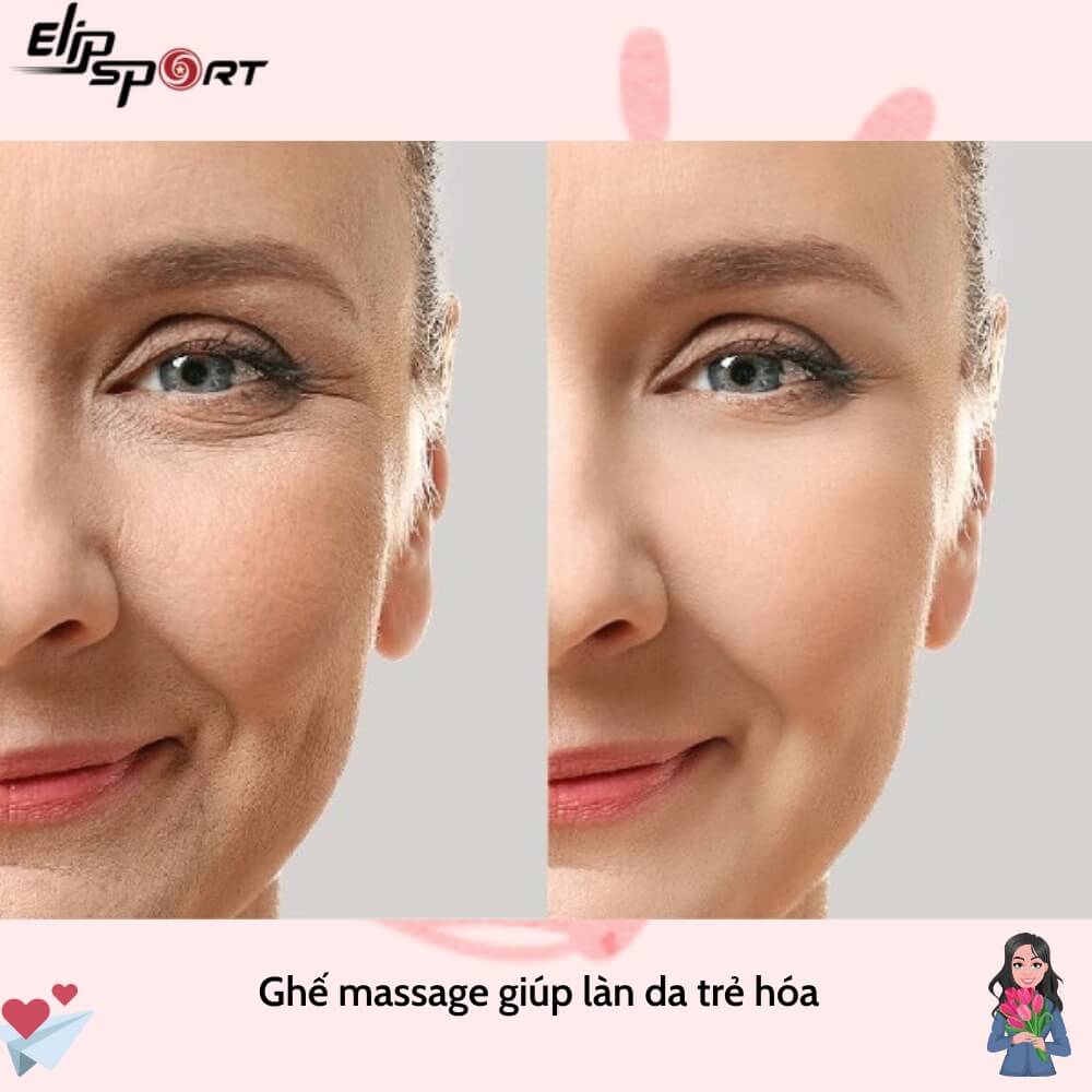 ghế massage gi&uacute;p phụ nữ trẻ h&oacute;a l&agrave;n da