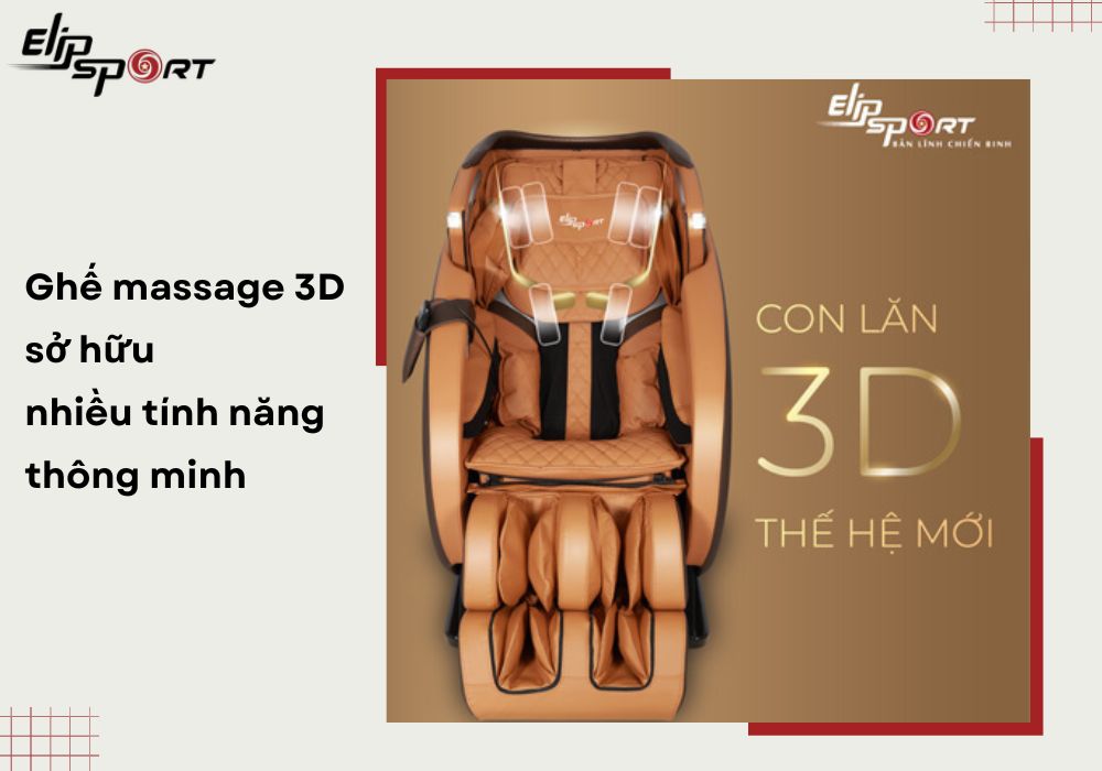 Ghế massage 3D c&oacute; nhiều t&iacute;nh năng th&ocirc;ng minh