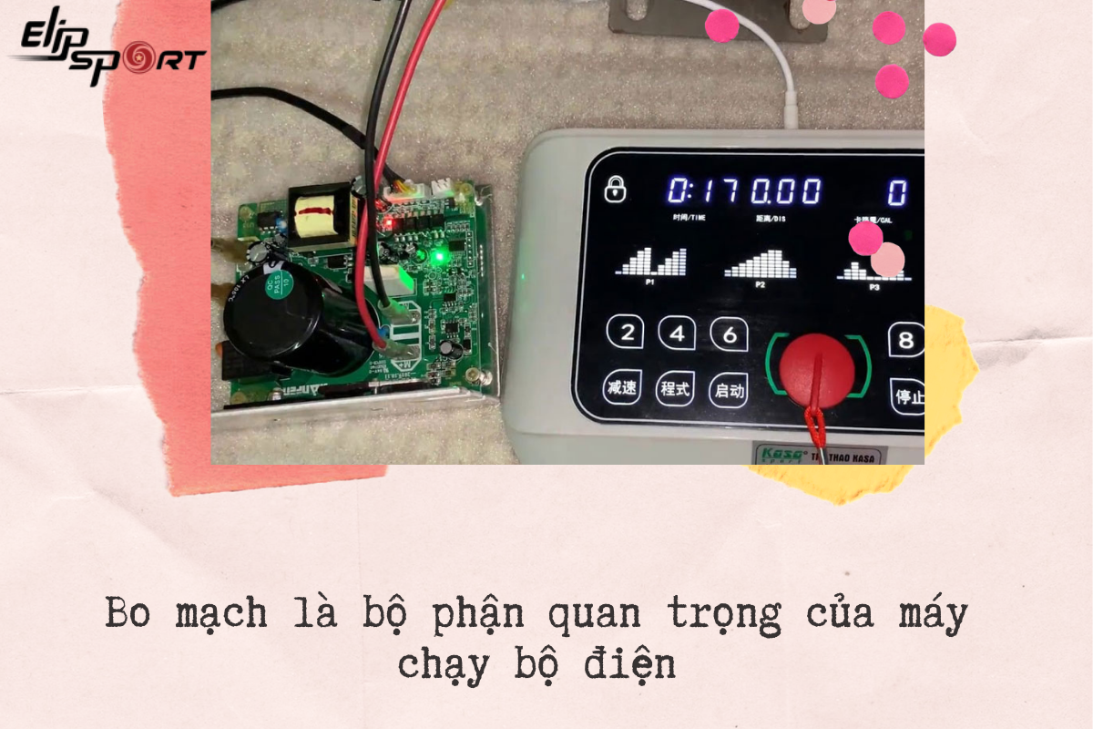 Bo mạch m&aacute;y chạy bộ l&agrave; bộ phận quan trọng tr&ecirc;n m&aacute;y chạy bộ điện