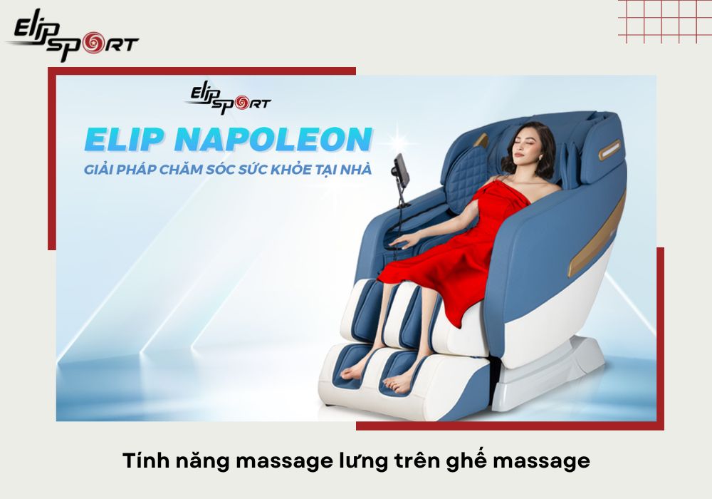 T&iacute;nh năng massage lưng tr&ecirc;n ghế massage