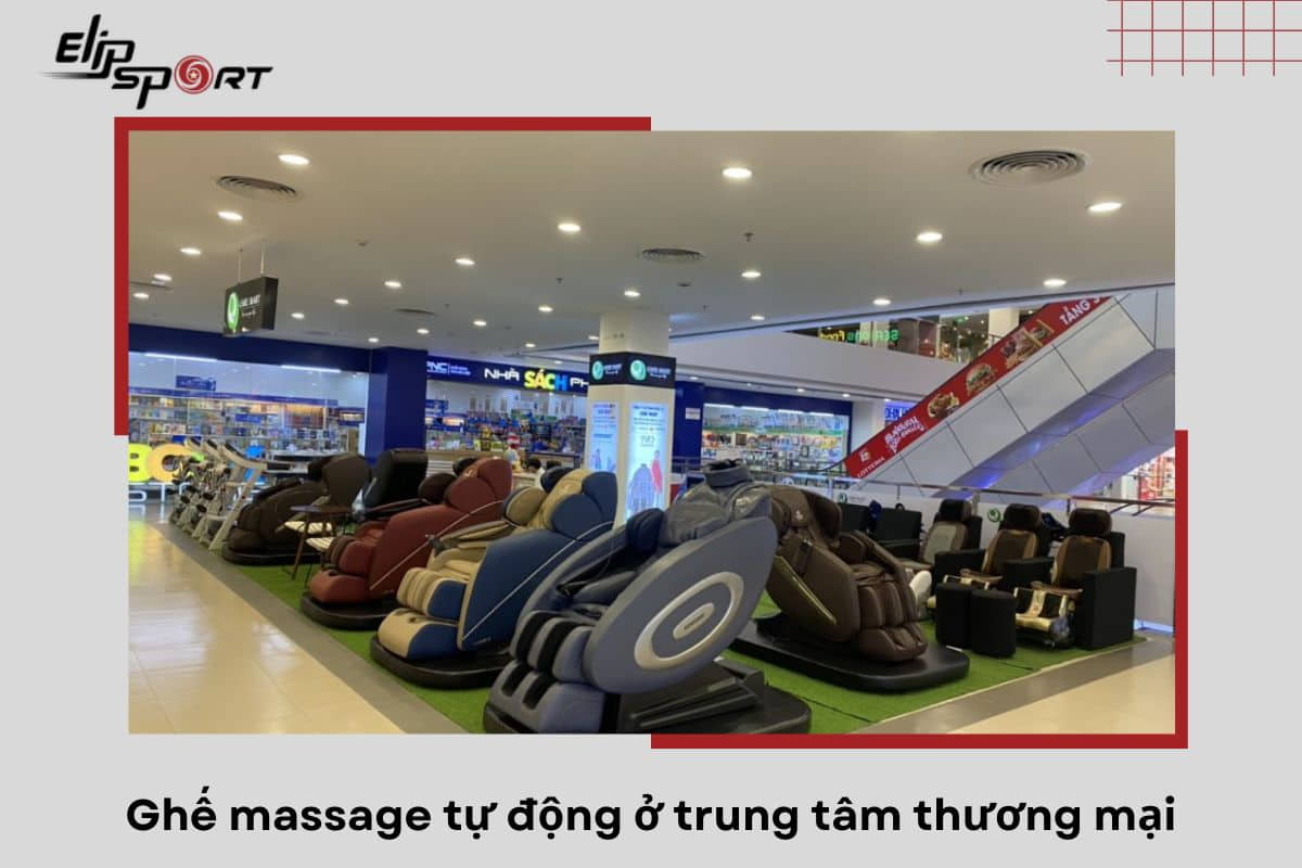 ghế massage tự động ở trung t&acirc;m thương mại