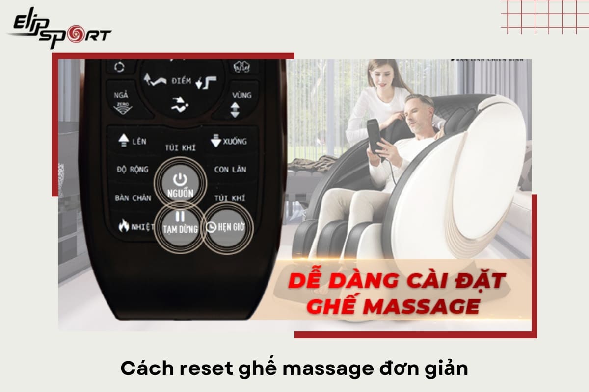 C&aacute;ch reset ghế massage to&agrave;n th&acirc;n