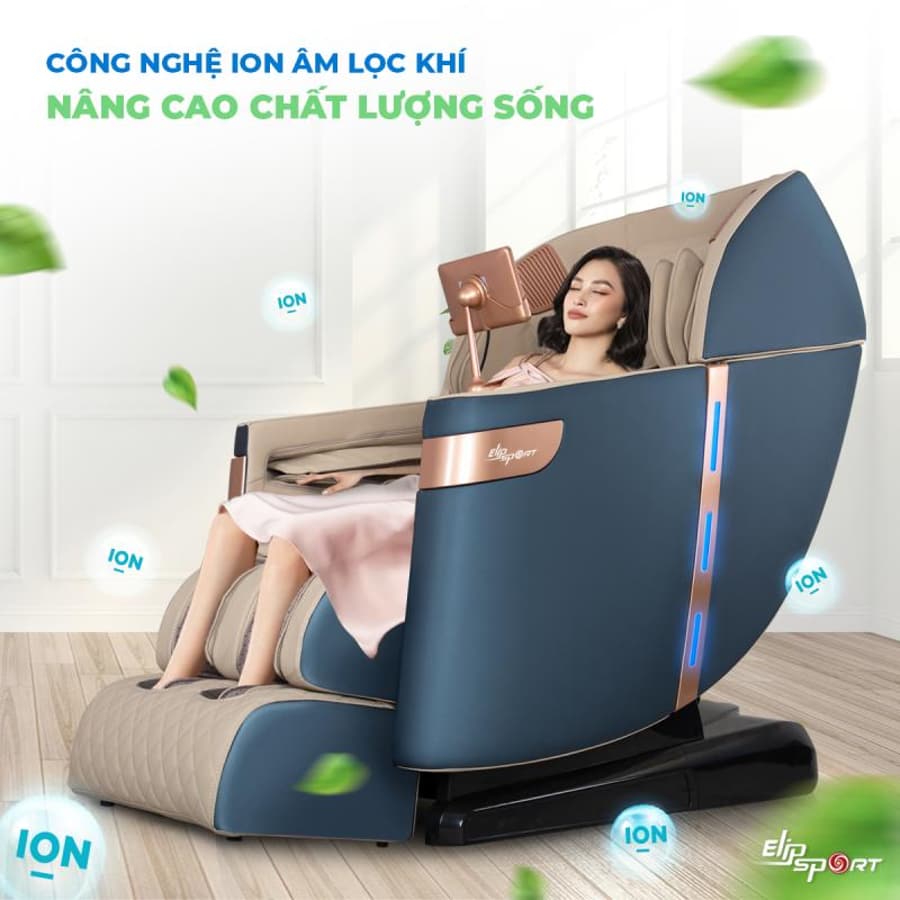 T&aacute;c dụng của ion &acirc;m tr&ecirc;n ghế massage