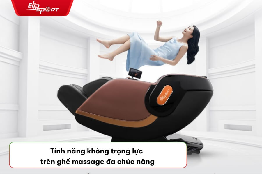 massage kh&ocirc;ng trọng lực tr&ecirc;n ghế massage đa chức năng