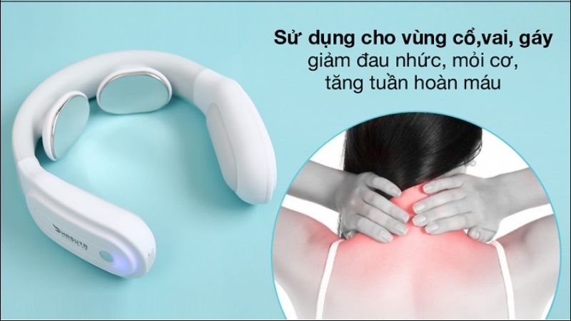 M&aacute;y massage cổ l&agrave; một thiết bị gi&uacute;p giảm đau, nhức mỏi ở v&ugrave;ng cổ, vai v&agrave; g&aacute;y