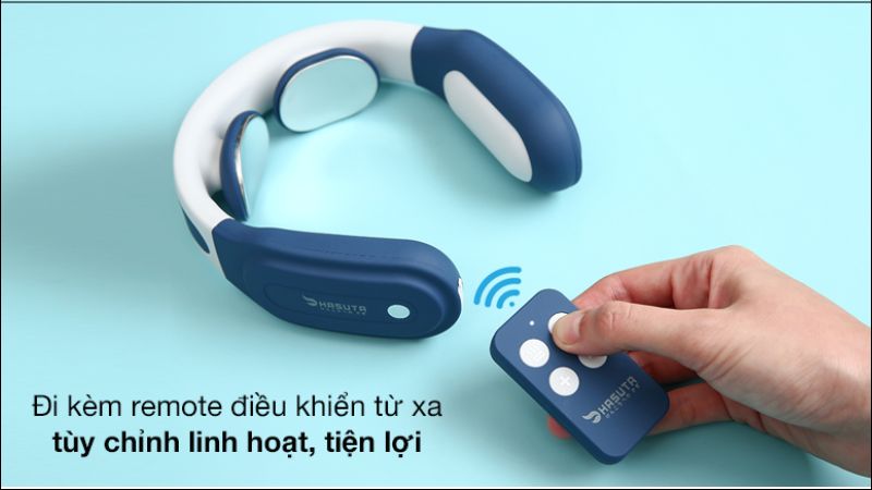 M&aacute;y massage cổ HASUTA với điều khiển bằng remote tiện lợi, linh hoạt
