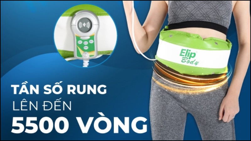 ĐAI MASSAGE BỤNG ELIP BODY chất liệu &ecirc;m &aacute;i, massage thoải m&aacute;i