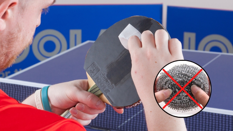 Những điều cần tr&aacute;nh khi vệ sinh mặt vợt b&oacute;ng b&agrave;n