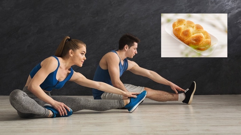 Ăn b&aacute;nh m&igrave; hoa c&uacute;c kết hợp c&ugrave;ng c&aacute;c b&agrave;i tập thể thao