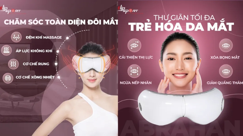 Chiếc m&aacute;y n&agrave;y c&oacute; c&ocirc;ng dụng massage thư gi&atilde;n mắt