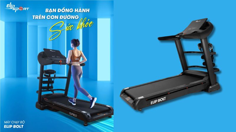 Phục hồi bằng c&aacute;ch chạy bộ hoặc đi bộ nhẹ nh&agrave;ng tr&ecirc;n M&aacute;y chạy bộ Elip Bolt - Black