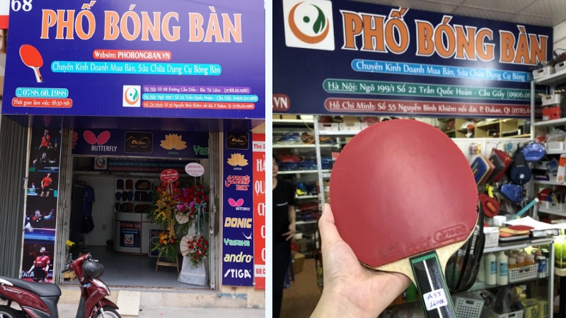 Phố B&oacute;ng B&agrave;n cung cấp hầu như tất cả c&aacute;c loại vợt b&oacute;ng b&agrave;n, cốt vợt, mặt vợt