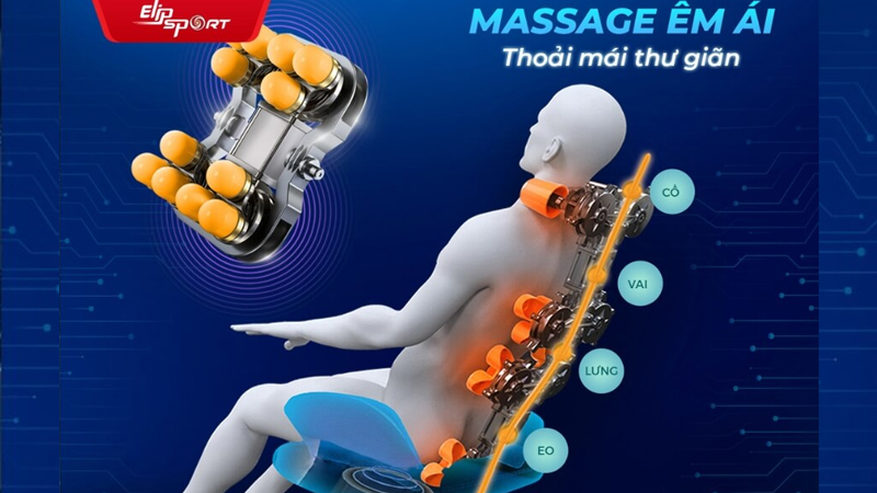 Con lăn tr&ecirc;n ghế massage