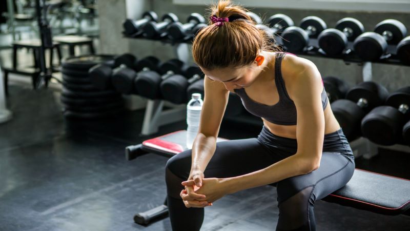 Nghỉ ngơi thư giản sau khi tập