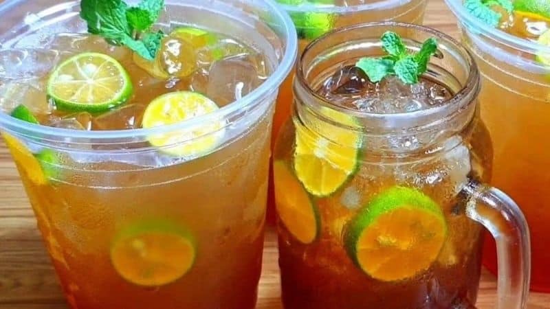 C&aacute;ch pha tr&agrave; tắc nha đam
