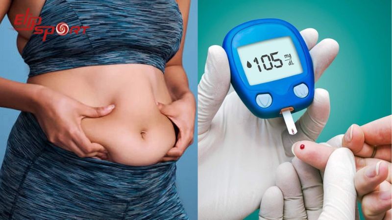 Mỡ thừa ở v&ugrave;ng bụng được cho l&agrave; l&agrave;m tăng nguy cơ mắc bệnh tiểu đường loại 2
