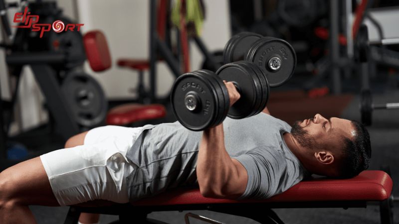 B&agrave;i tập nằm đẩy tạ đơn gi&uacute;p cải thiện sức mạnh của cơ vai