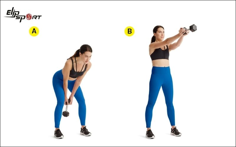 Dumbbell Swing l&agrave; b&agrave;i tập cardio mang đến nhiều lợi &iacute;ch cho sức khỏe v&agrave; v&oacute;c d&aacute;ng