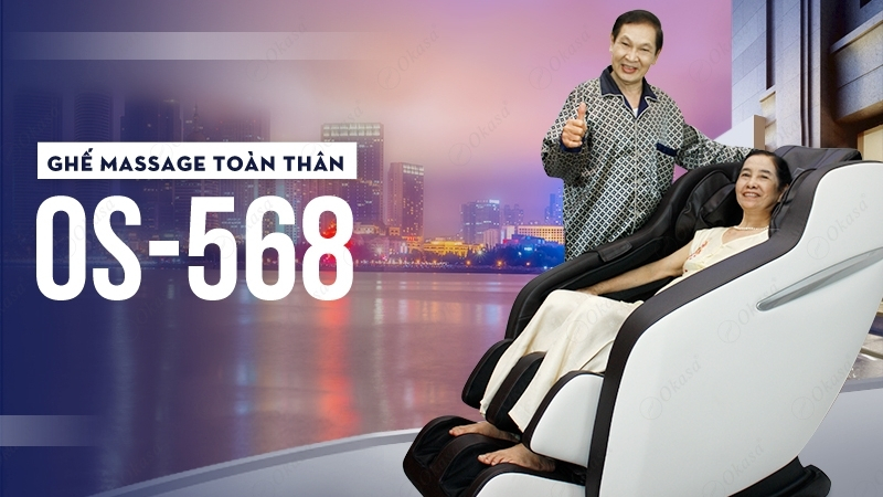 Thương hiệu ghế massage Okasa nổi bật nhờ thiết kế sang trọng c&ugrave;ng nhiều t&iacute;nh năng