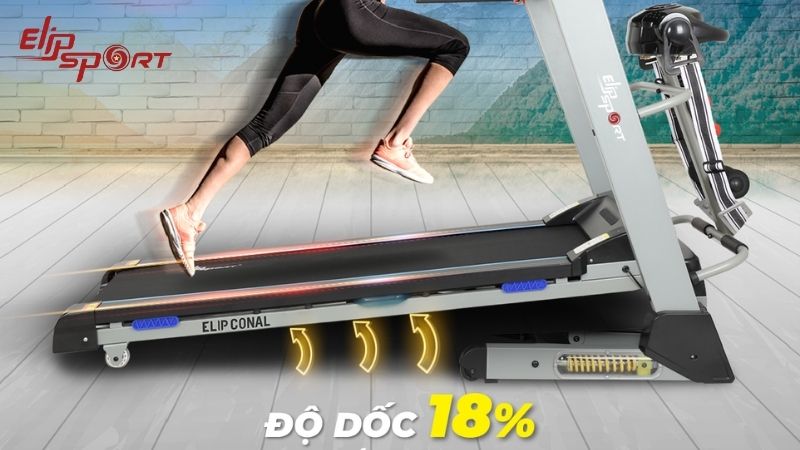 Độ nghiêng dốc của máy chạy bộ được tính bằng đơn vị phần trăm