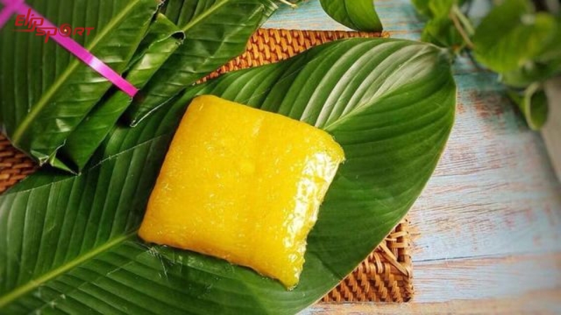 B&aacute;nh xu x&ecirc; được g&oacute;i bằng l&aacute; chuối